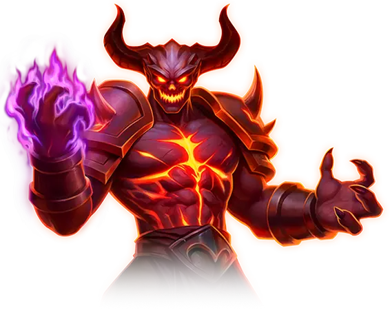 ATG古神巴風特角色施放火焰能量形象，高波動老虎機核心視覺